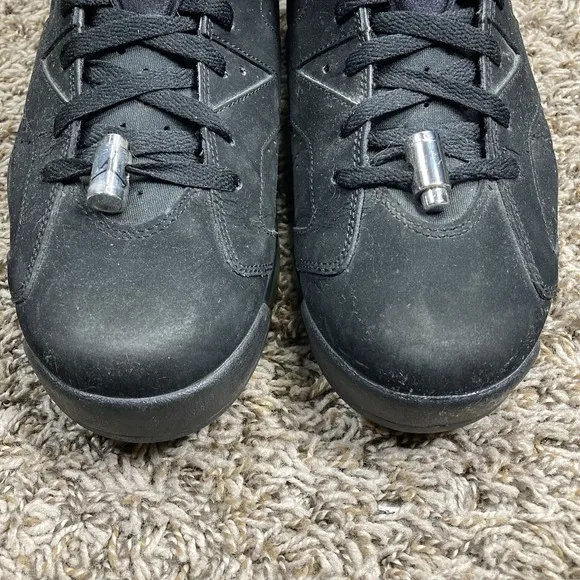 Nike Air Jordan 6 Retro Low Men 11 Black Metallic Silver White Shoes 304401-003