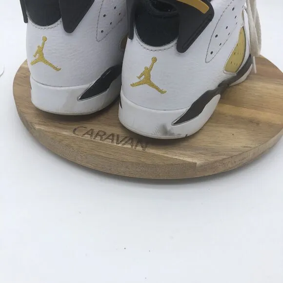 Nike Air Jordan 6 Retro Sneaker Boys 3Y Cool Yellow Ochre Lace Up Shoes Athletic