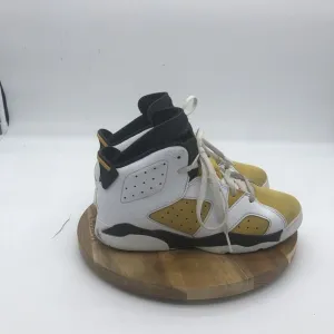 Nike Air Jordan 6 Retro Sneaker Boys 3Y Cool Yellow Ochre Lace Up Shoes Athletic