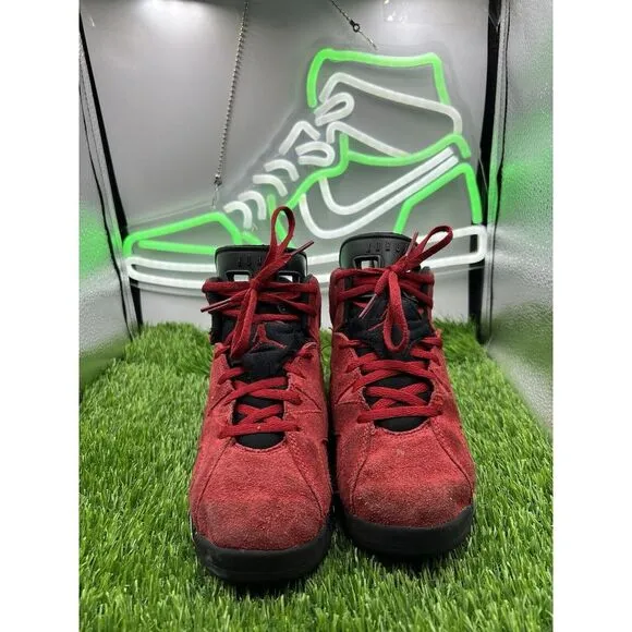 Nike Air Jordan 6 Retro Toro Red Boys Size 3Y Athletic Shoes Sneakers DV3605-600