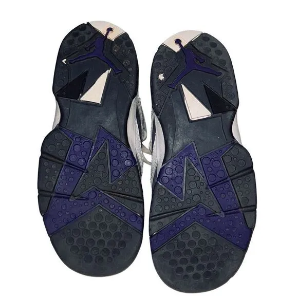 Nike Air Jordan 7 Retro  Boys 11c Flint White Varsity Purple Grey DJ2778-100