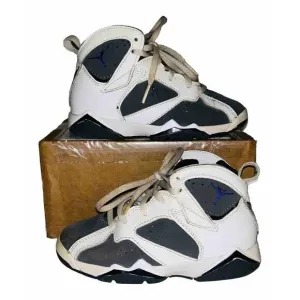 Nike Air Jordan 7 Retro  Boys 11c Flint White Varsity Purple Grey DJ2778-100
