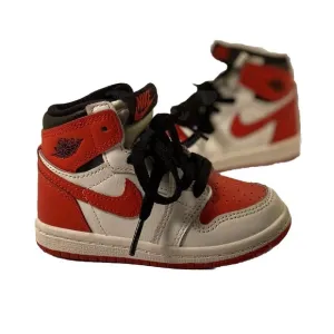 Nike Air Jordan Retro 1 Shoes Heritage Red TD Size 6C White Toddler AQ2665-161