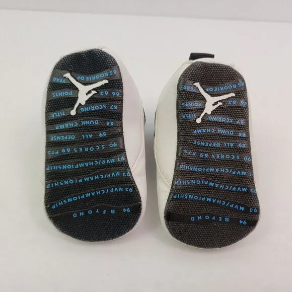 Nike Air Jordan Retro 10 X Crib Powder UNC Blue Baby Size 1C Infant Shoes