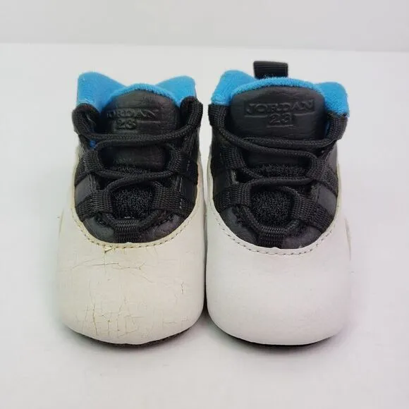 Nike Air Jordan Retro 10 X Crib Powder UNC Blue Baby Size 1C Infant Shoes
