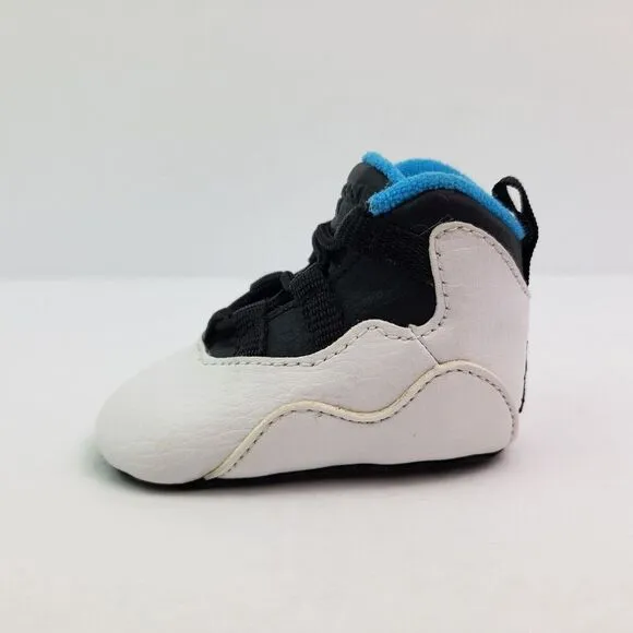 Nike Air Jordan Retro 10 X Crib Powder UNC Blue Baby Size 1C Infant Shoes