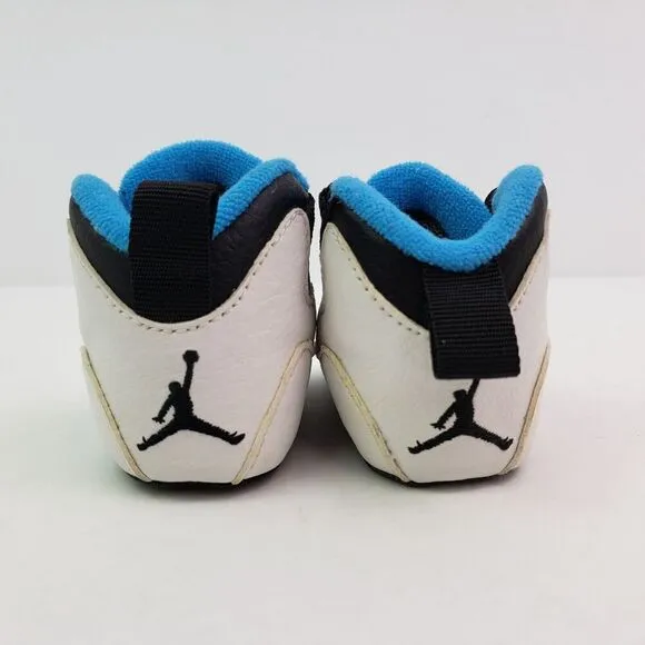 Nike Air Jordan Retro 10 X Crib Powder UNC Blue Baby Size 1C Infant Shoes