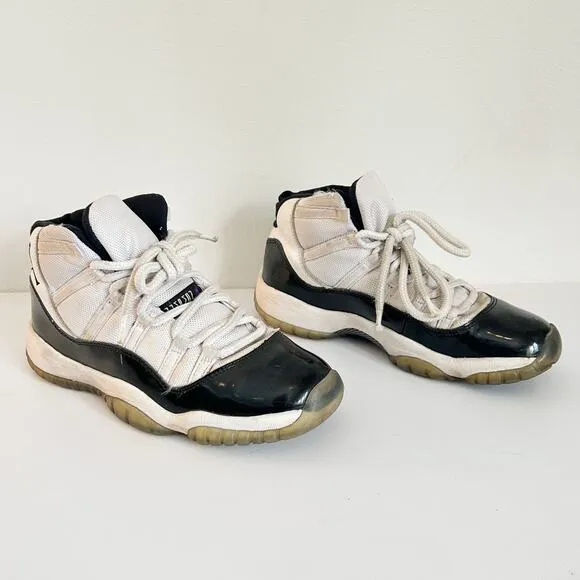 Nike Air Jordan Retro 11 Concord Youth Shoes Black White