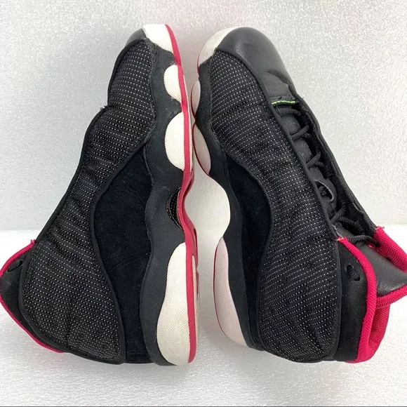 NIKE Air Jordan Retro 13 GG Black Pink Sneaker Shoes - Kids 6Y