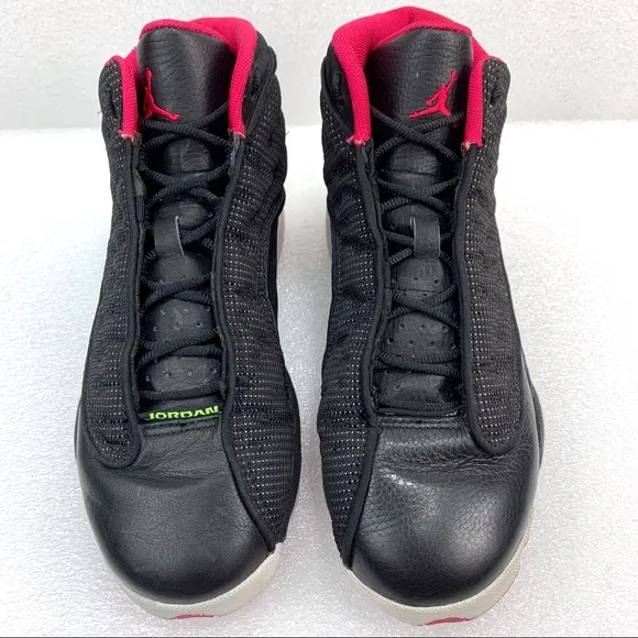 NIKE Air Jordan Retro 13 GG Black Pink Sneaker Shoes - Kids 6Y