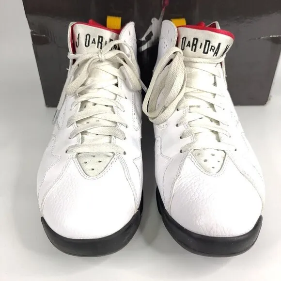 Nike Air Jordan Retro 7 White Cardinal 2011 Basketball Shoes Men's Size  8.5