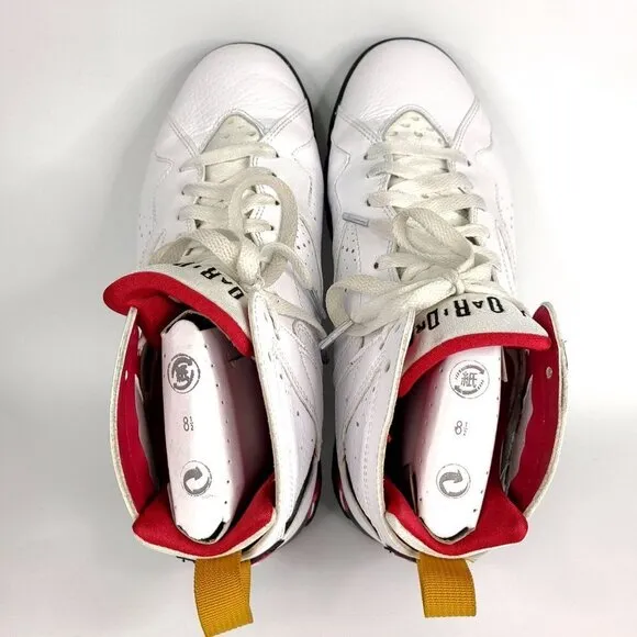 Nike Air Jordan Retro 7 White Cardinal 2011 Basketball Shoes Men's Size  8.5