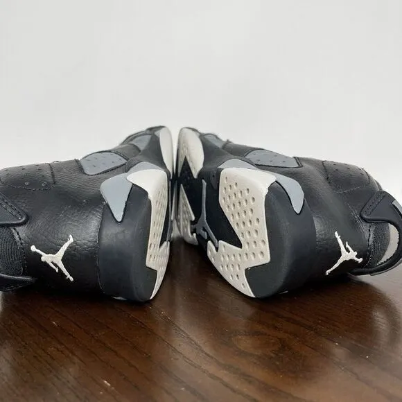 Nike Air Jordan Shoes 6 Retro Youth Boys 1.5 Gray Black  Athletic Sneaker 384666