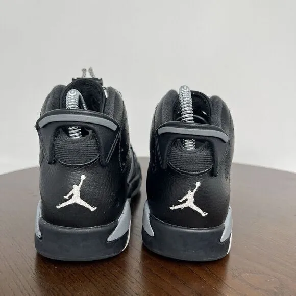 Nike Air Jordan Shoes 6 Retro Youth Boys 1.5 Gray Black  Athletic Sneaker 384666
