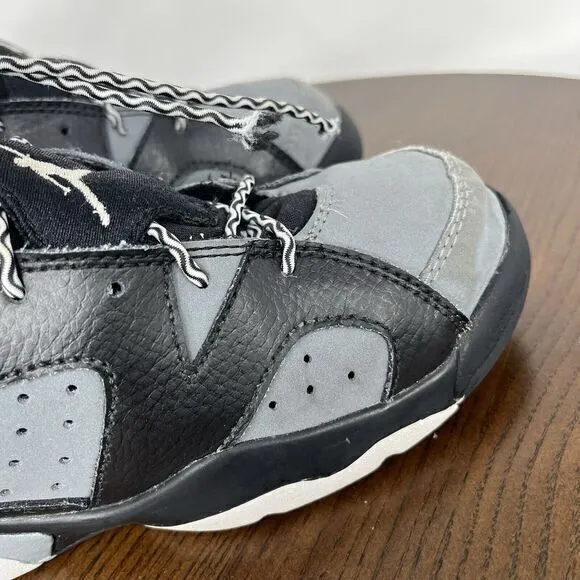 Nike Air Jordan Shoes 6 Retro Youth Boys 1.5 Gray Black  Athletic Sneaker 384666