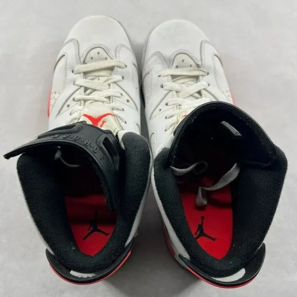 Nike Air Jordan Shoes Youth Sz 7Y White Retro Infrared Lace Up Athletic Sneakers