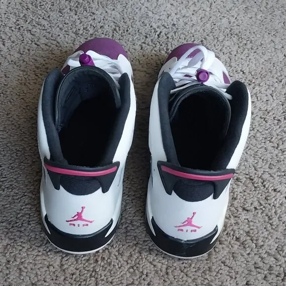 Nike Air Jordan VI 6 Retro White Bright Grape GS 7Y Women’s 8.5