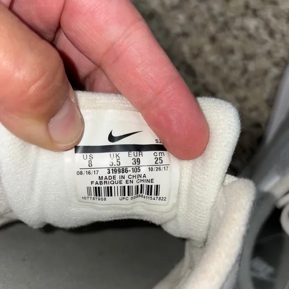 Nike air max 1 women’s sneakers 8 pure platinum smoke grey 001
