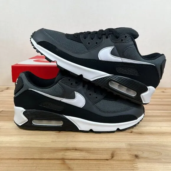 Nike Air Max 90 classic sneakers shoes Men 10.5 Iron Grey Dark Smoke Black White
