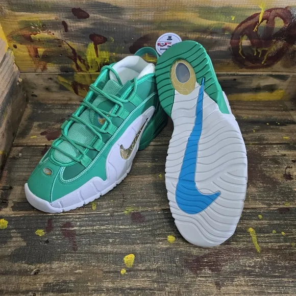 Nike Air Max Penny 1 Size 11 Retro Green White Basketball Shoes FQ8827-324