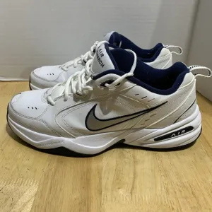 Nike Air Monarch 4 White Navy Retro Men Size 14 Casual Chunky Shoes 415445-102