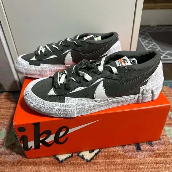 Nike Blazer Low Sacai Dark Grey Brand New Mens 6 Women's 7.5