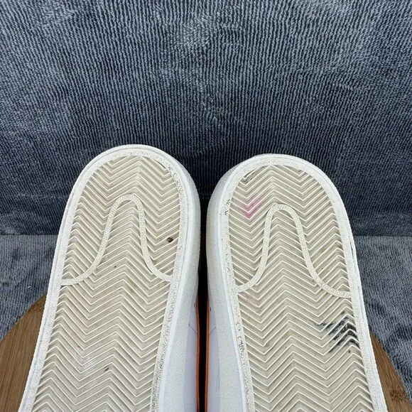 Nike Blazer Mid 77 Shoes Mens Size 11 White Orange Leather Street Sneakers