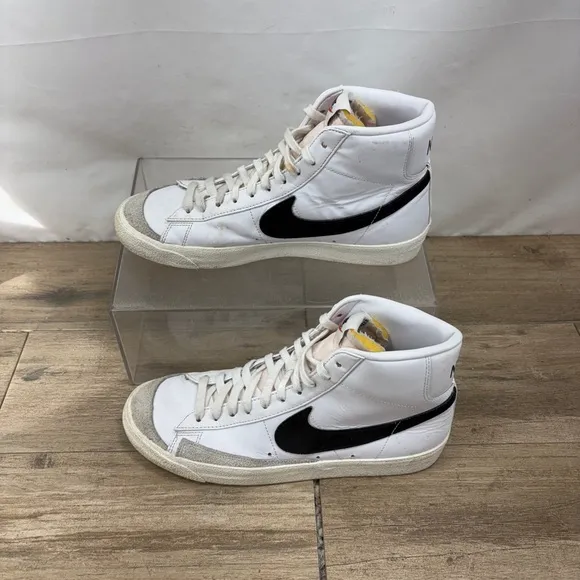 Nike Blazer Mid '77 Vintage 'White Black' BQ6806-100 Men's Size  9.5  Retro