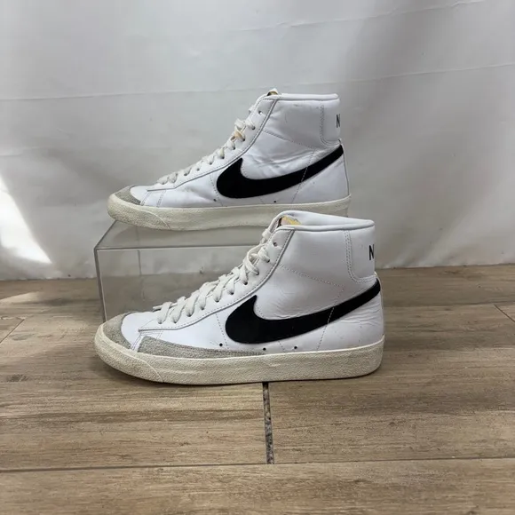 Nike Blazer Mid '77 Vintage 'White Black' BQ6806-100 Men's Size  9.5  Retro
