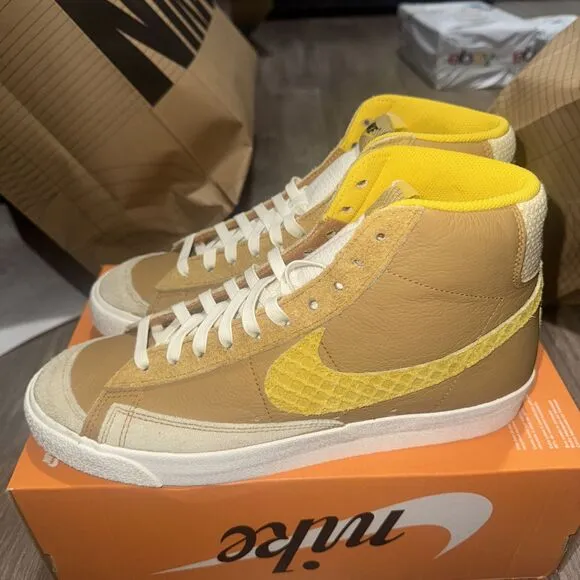 Nike Blazer Mid '77 VTG Wheat Gold Black Brown Vivid Sulfur HJ9098-790 Sz 11 Men