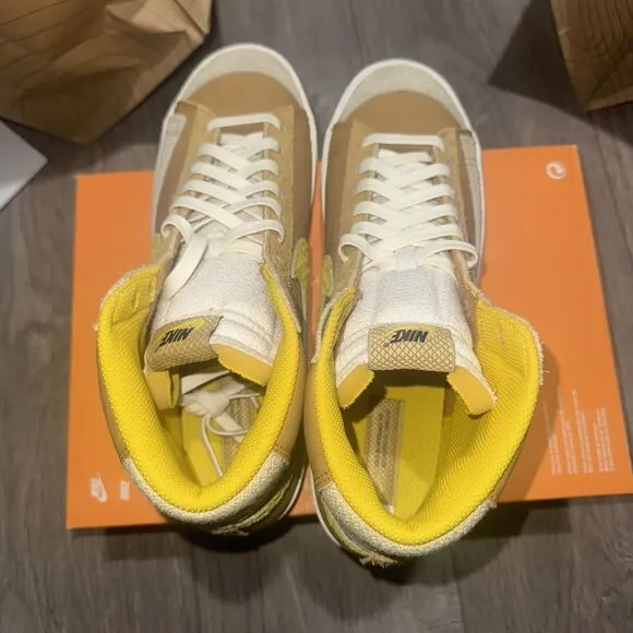 Nike Blazer Mid '77 VTG Wheat Gold Black Brown Vivid Sulfur HJ9098-790 Sz 11 Men