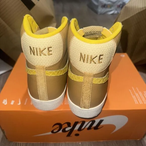 Nike Blazer Mid '77 VTG Wheat Gold Black Brown Vivid Sulfur HJ9098-790 Sz 11 Men