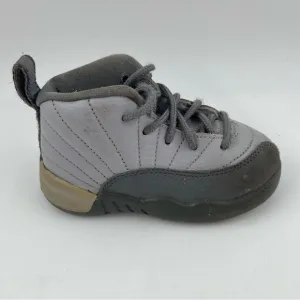 Nike Boys Air Jordan 12 Retro TD Cool Grey Lace-Up Sneakers Shoes - Size 8C