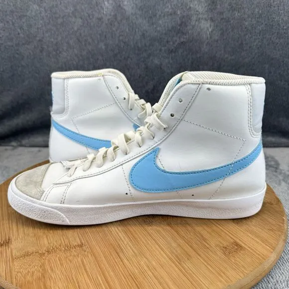 Nike Boys Blazer Mid 77 Size 7Y Shoes White Blue Street Sneakers DA4086-114