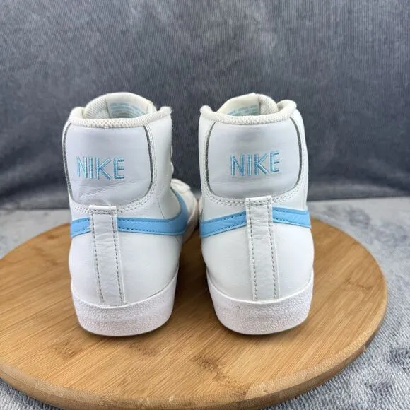 Nike Boys Blazer Mid 77 Size 7Y Shoes White Blue Street Sneakers DA4086-114