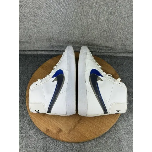 Nike Boys Blazer Mid Next Nature FD0690-100  White Street Leather Sneakers 5.5Y