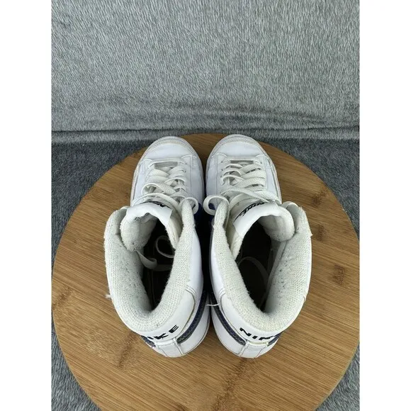 Nike Boys Blazer Mid Next Nature FD0690-100  White Street Leather Sneakers 5.5Y