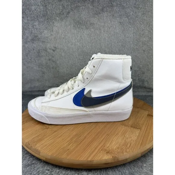 Nike Boys Blazer Mid Next Nature FD0690-100  White Street Leather Sneakers 5.5Y