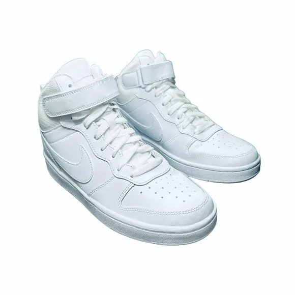 ❤️❤️Nike Court Borough Mid 2 Sz 6Y Big Kids Shoes Retro School White CD7782-100