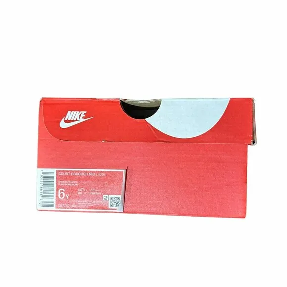 ❤️❤️Nike Court Borough Mid 2 Sz 6Y Big Kids Shoes Retro School White CD7782-100