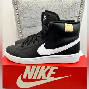 Nike Court Royale 2 Mid CQ9179-001 Men's Black/White Sneaker Shoes, Size: 8.5
