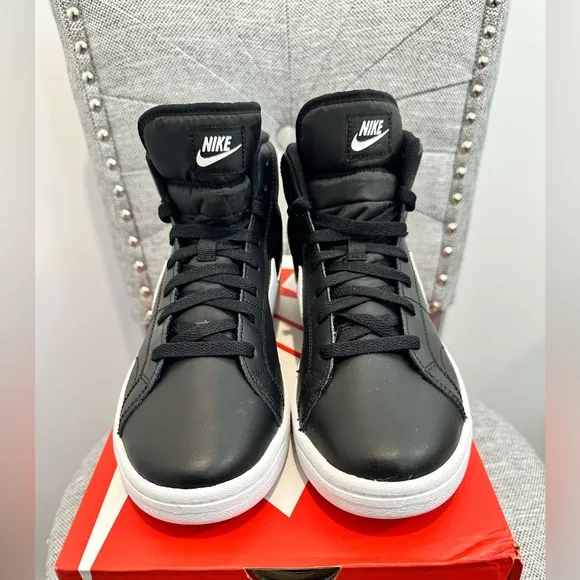 Nike Court Royale 2 Mid CQ9179-001 Men's Black/White Sneaker Shoes, Size: 8.5