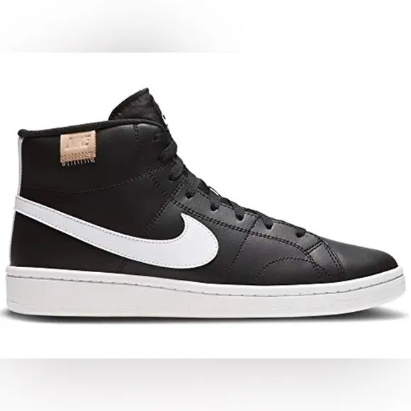 Nike Court Royale 2 Mid CQ9179-001 Men's Black/White Sneaker Shoes, Size: 8.5