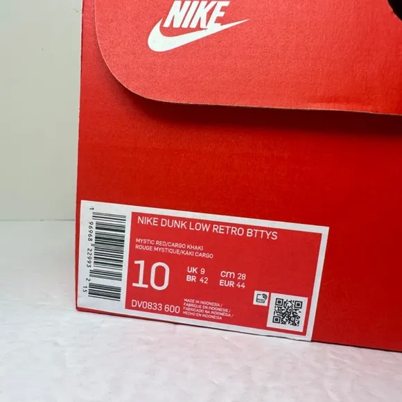 Nike Dunk Low Retro BTTYS Shoes &quot;Freddy Krueger&quot; DV0833-600 Men's Sz 10 NEW