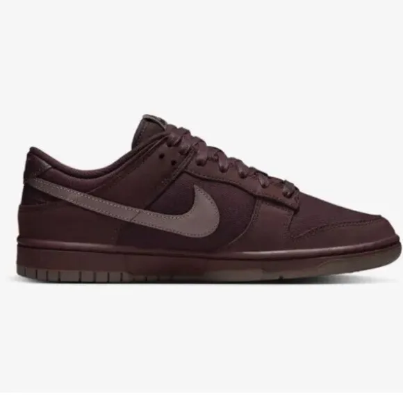 Nike Dunk Low Retro Premium FB8895-600 Mens Burgundy Casual Sneaker Shoes size 9