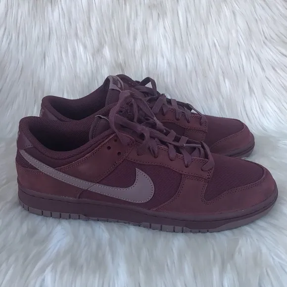 Nike Dunk Low Retro Premium FB8895-600 Mens Burgundy Casual Sneaker Shoes size 9