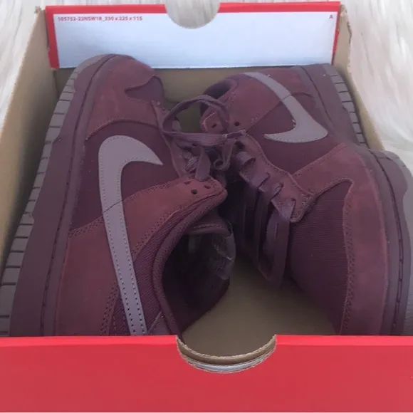 Nike Dunk Low Retro Premium FB8895-600 Mens Burgundy Casual Sneaker Shoes size 9