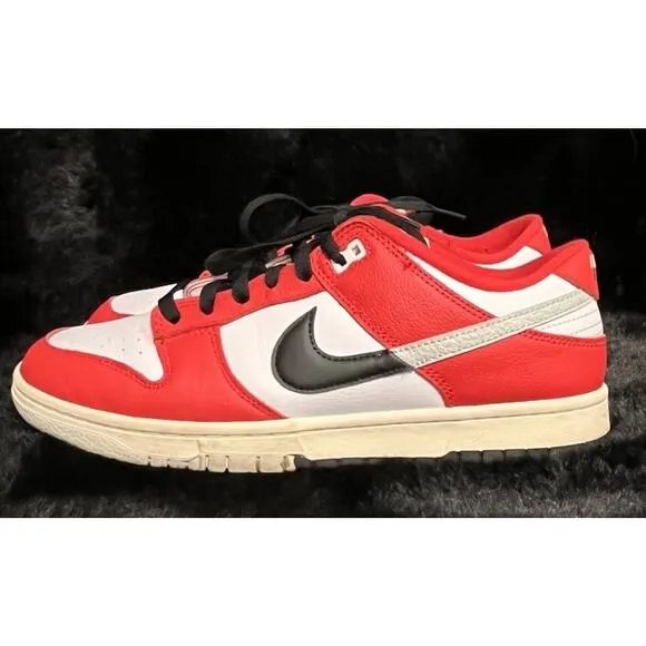 Nike Dunk Low Retro PRM Chicago Split Red Black DZ2536-600 Men's Size 9.5