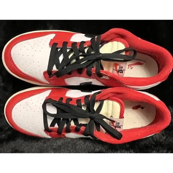 Nike Dunk Low Retro PRM Chicago Split Red Black DZ2536-600 Men's Size 9.5
