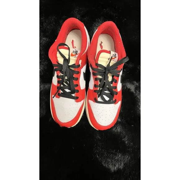 Nike Dunk Low Retro PRM Chicago Split Red Black DZ2536-600 Men's Size 9.5